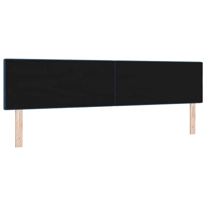 vidaXL LED Kopfteil mit LED-Lichtleisten Blau 200 cm Polyester