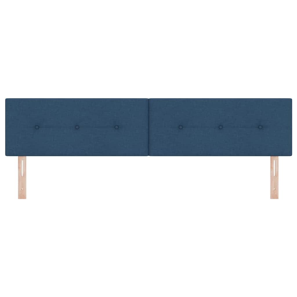 vidaXL LED Kopfteil mit LED-Lichtleisten Blau 200 cm Polyester