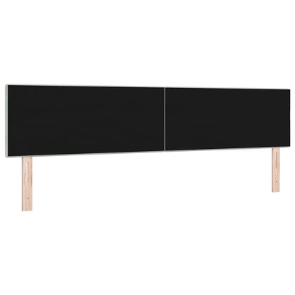 vidaXL LED Kopfteil mit LED-Lichtleisten Hellgrau 200 cm Polyester