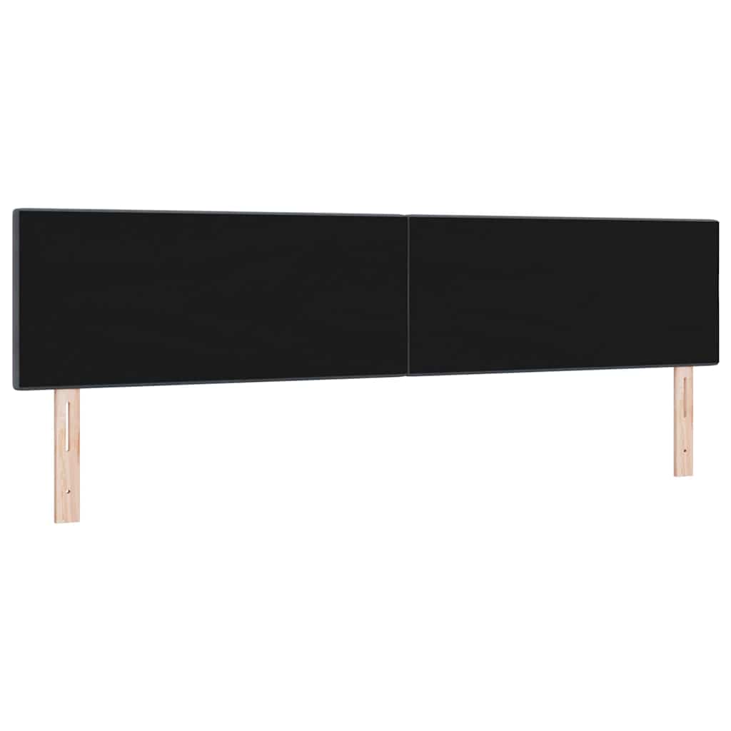 vidaXL LED Kopfteil mit LED-Lichtleisten Grau 200 cm Polyester