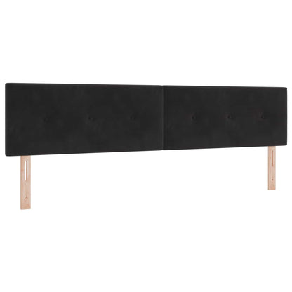 vidaXL LED Kopfteil mit LED-Lichtleisten Schwarz 200 cm Polyester