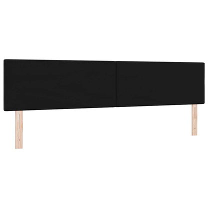 vidaXL LED Kopfteil mit LED-Lichtleisten Schwarz 200 cm Polyester