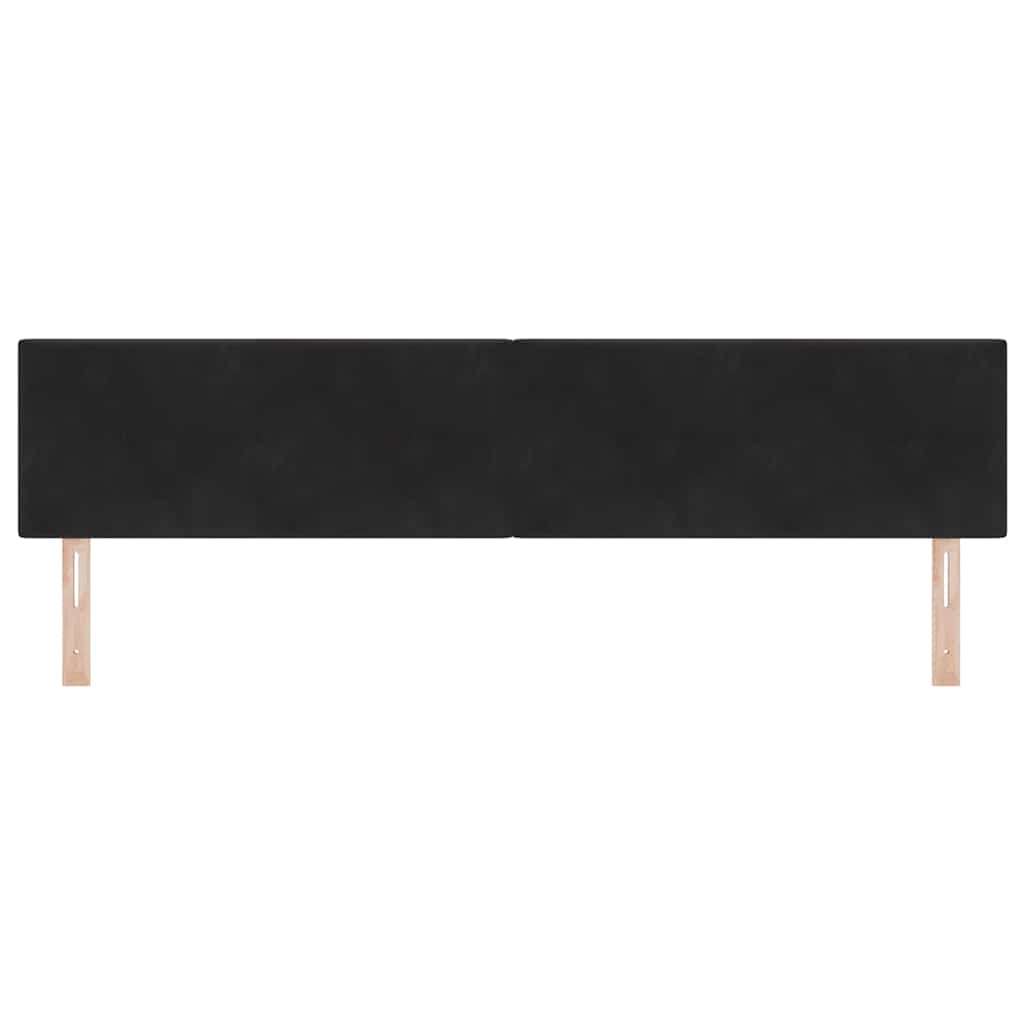 vidaXL LED Kopfteil mit LED-Lichtleisten Schwarz 200 cm Polyester