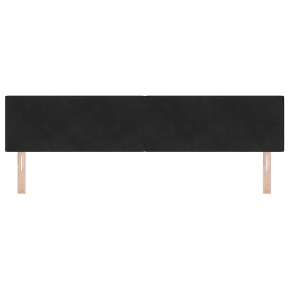 vidaXL LED Kopfteil mit LED-Lichtleisten Schwarz 200 cm Polyester