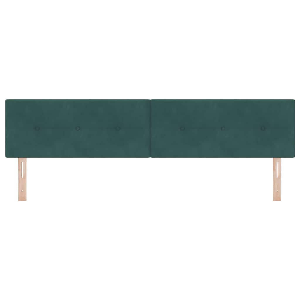 vidaXL LED Kopfteil mit LED-Lichtleisten Grün 200 cm Polyester