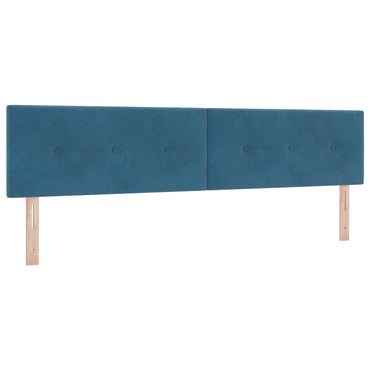 vidaXL LED Kopfteil mit LED-Lichtleisten Blau 200 cm Polyester