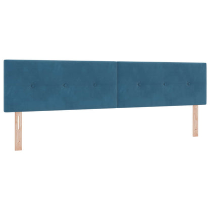 vidaXL LED Kopfteil mit LED-Lichtleisten Blau 200 cm Polyester