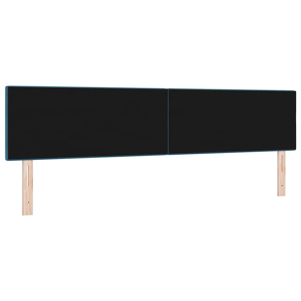 vidaXL LED Kopfteil mit LED-Lichtleisten Blau 200 cm Polyester