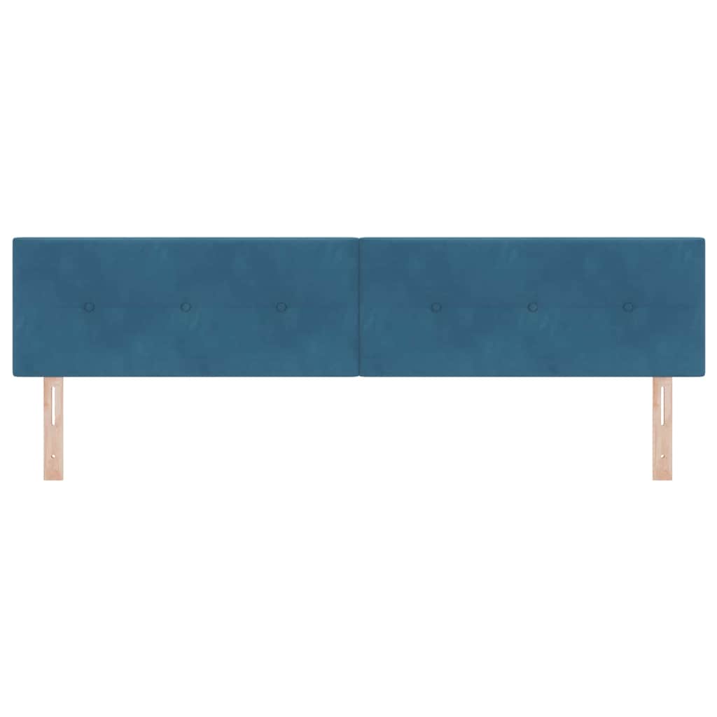 vidaXL LED Kopfteil mit LED-Lichtleisten Blau 200 cm Polyester