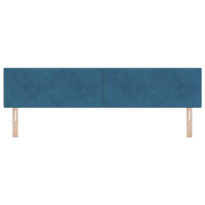 vidaXL LED Kopfteil mit LED-Lichtleisten Blau 200 cm Polyester