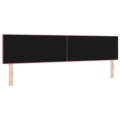 vidaXL LED Kopfteil mit LED-Lichtleisten Rosa 200 cm Polyester