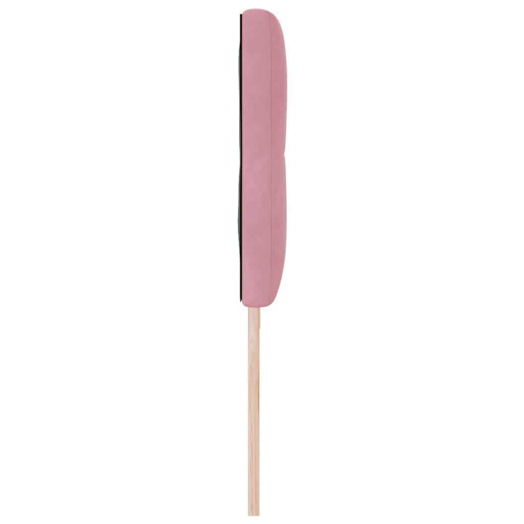 vidaXL LED Kopfteil mit LED-Lichtleisten Rosa 200 cm Polyester