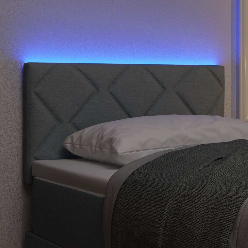 vidaXL Kopfteil Hellgrau 80 cm Stoff