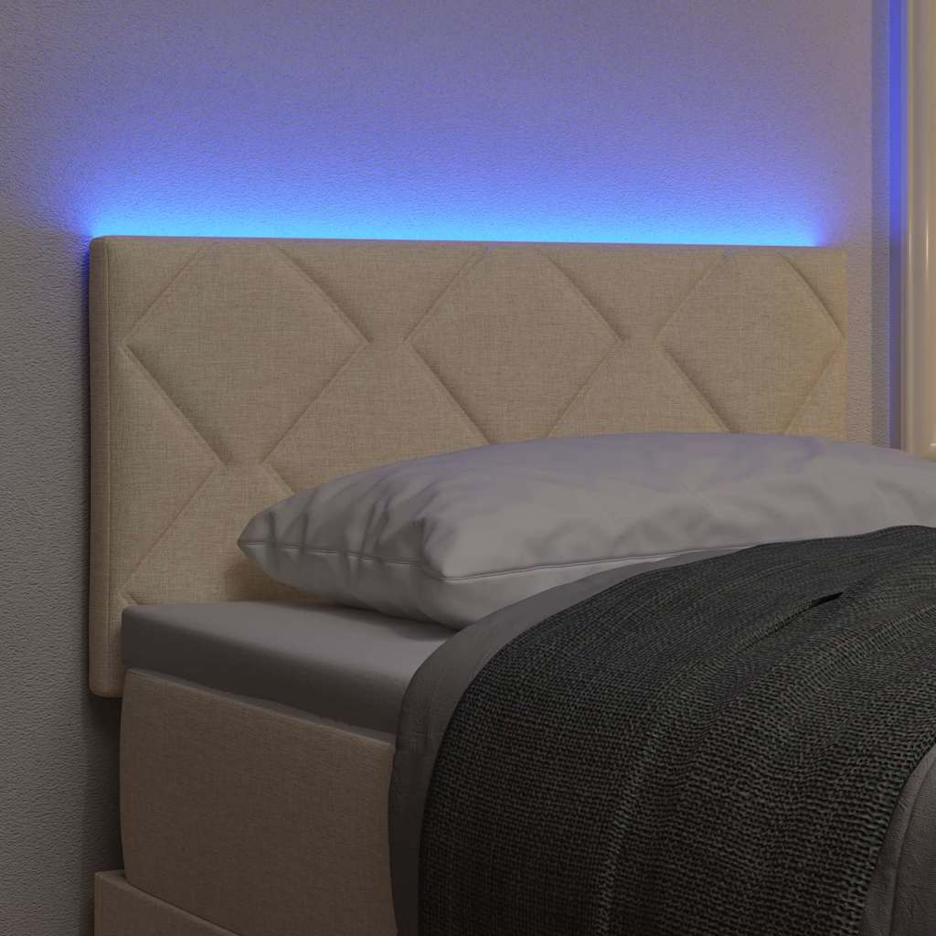 vidaXL Kopfteil Creme 80 cm Stoff