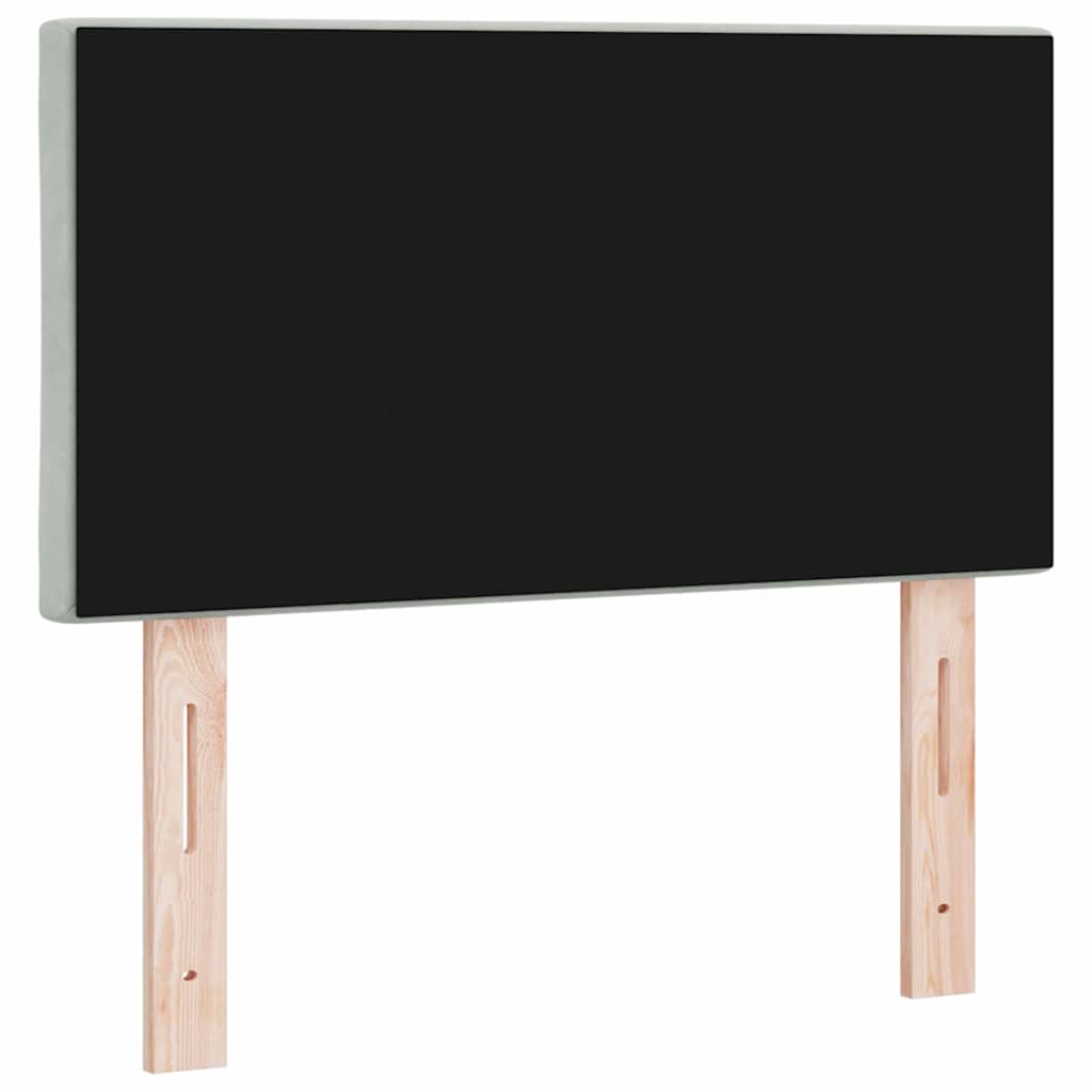 vidaXL LED Kopfteil Hellgrau 80 cm Kunstleder