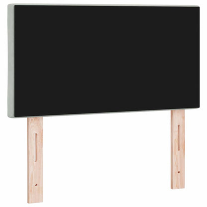 vidaXL LED Kopfteil Hellgrau 80 cm Kunstleder