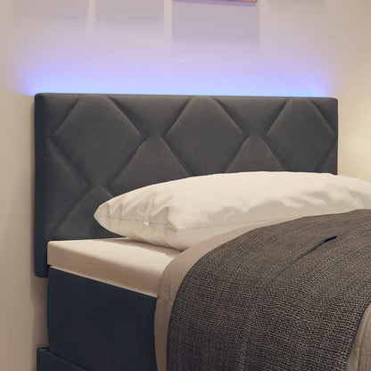 vidaXL LED Kopfteil Dunkelgrau 80 cm Kunstleder
