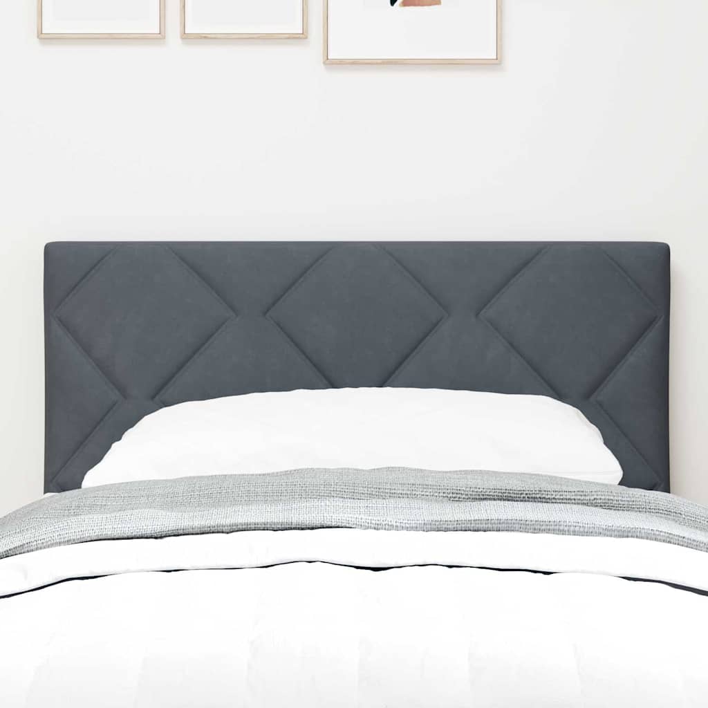 vidaXL LED Kopfteil Dunkelgrau 80 cm Kunstleder