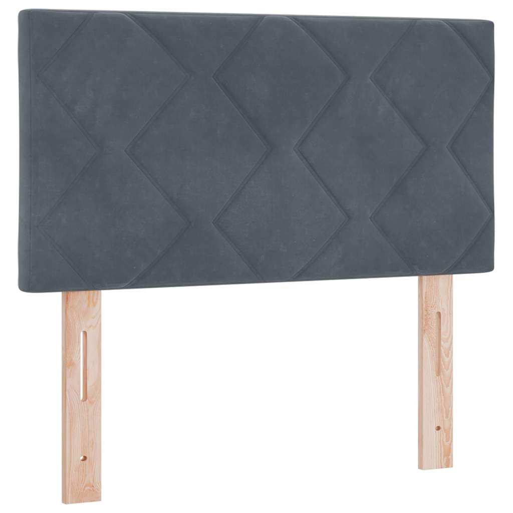 vidaXL LED Kopfteil Dunkelgrau 80 cm Kunstleder