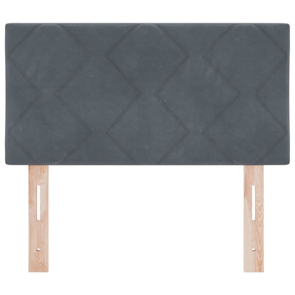 vidaXL LED Kopfteil Dunkelgrau 80 cm Kunstleder