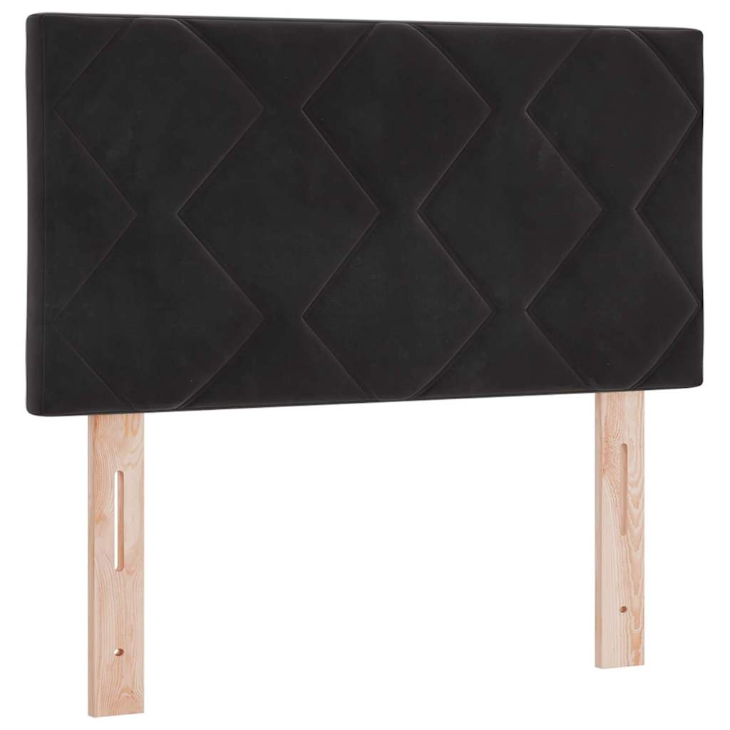 vidaXL LED Kopfteil Schwarz 80 cm Kunstleder