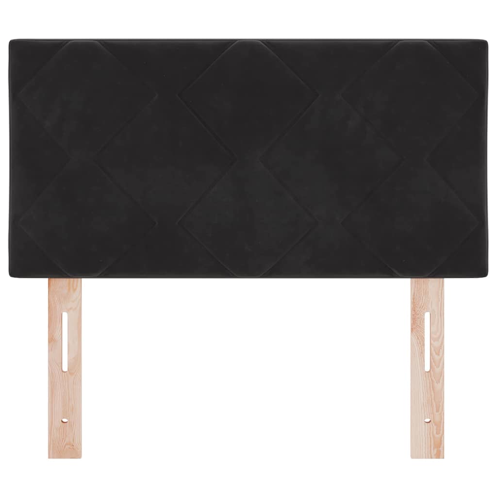 vidaXL LED Kopfteil Schwarz 80 cm Kunstleder