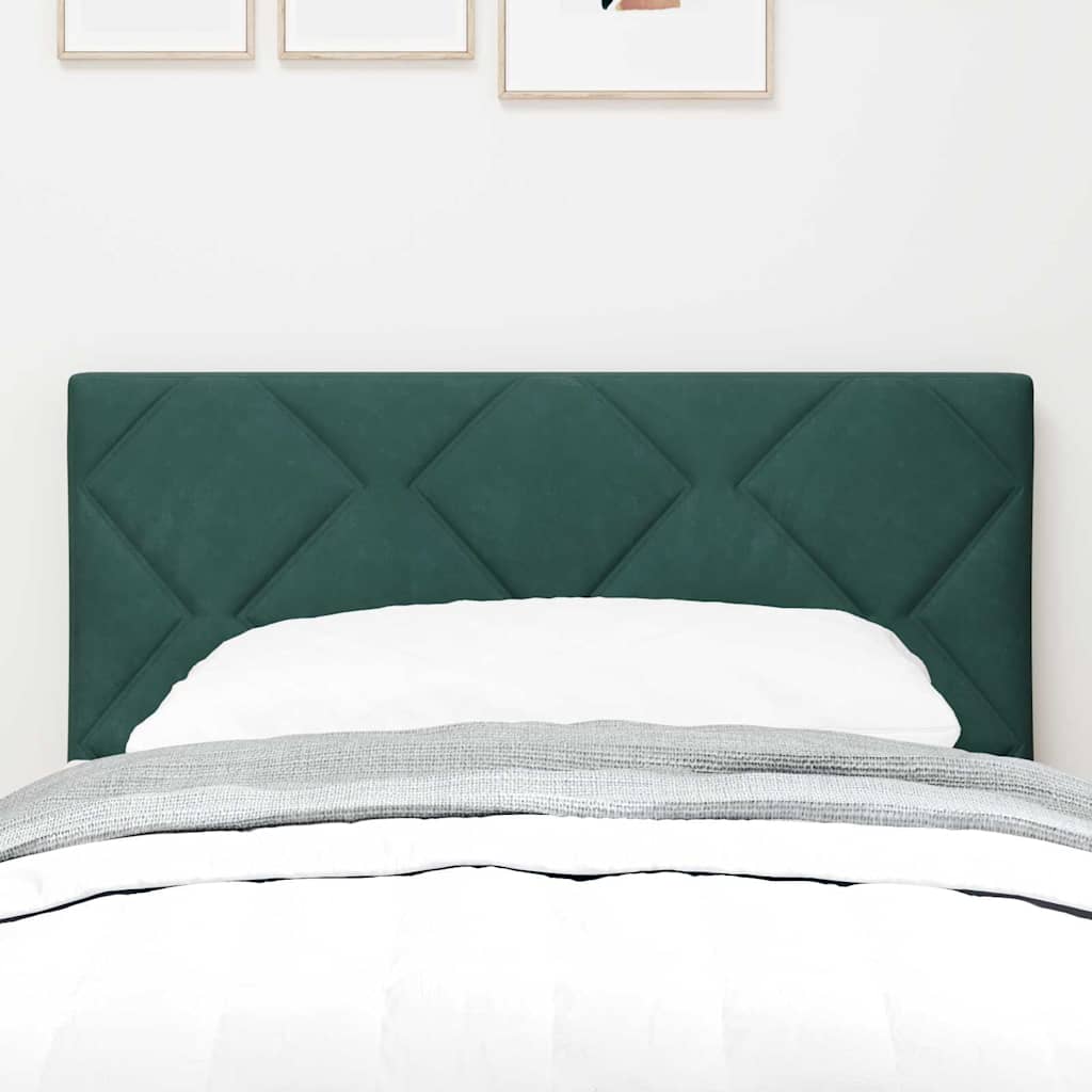 vidaXL LED Kopfteil Dunkelgrün 80 cm Kunstleder