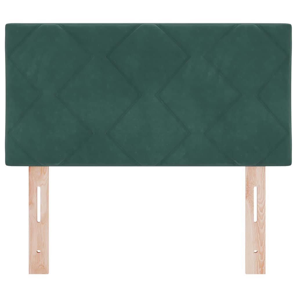 vidaXL LED Kopfteil Dunkelgrün 80 cm Kunstleder