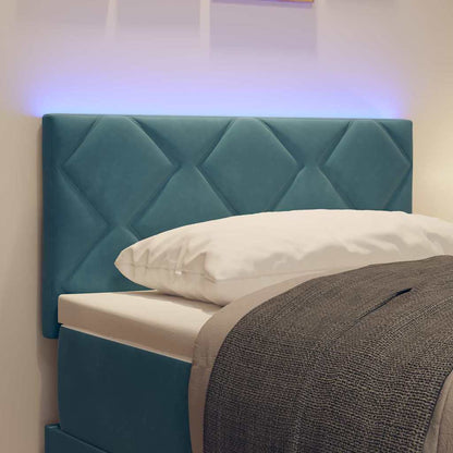 vidaXL LED Kopfteil Dunkelblau 80 cm Kunstleder