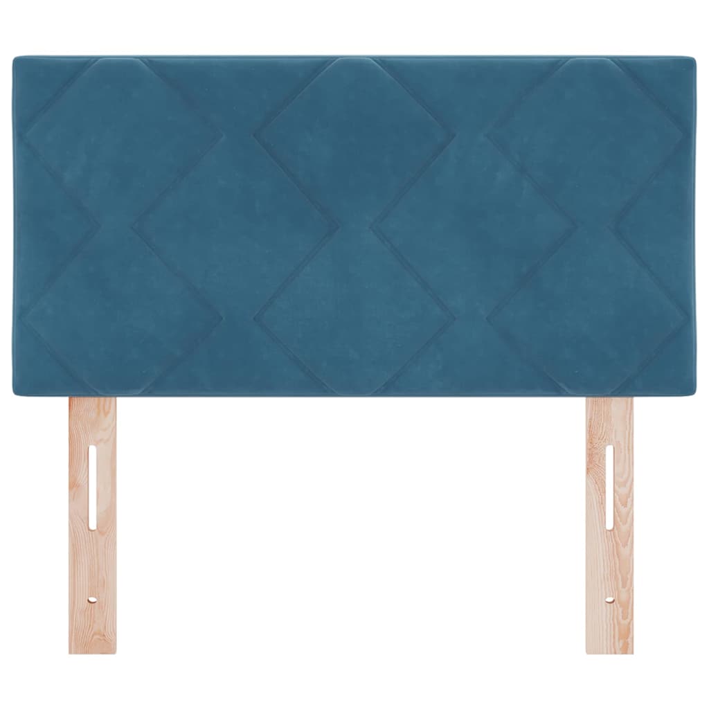 vidaXL LED Kopfteil Dunkelblau 80 cm Kunstleder