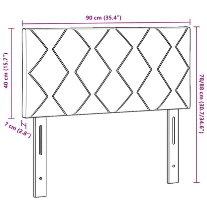 vidaXL Kopfteil Hellgrau 90 cm Stoff