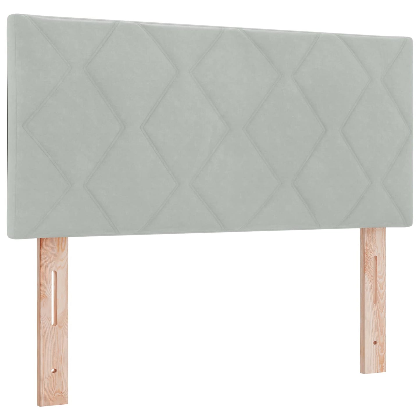 vidaXL LED Kopfteil Hellgrau 90 cm Kunstleder
