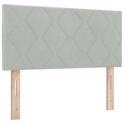 vidaXL LED Kopfteil Hellgrau 90 cm Kunstleder