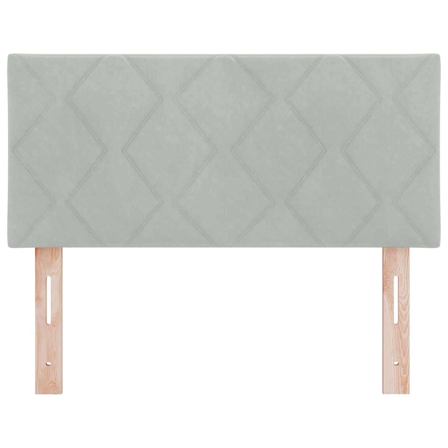 vidaXL LED Kopfteil Hellgrau 90 cm Kunstleder