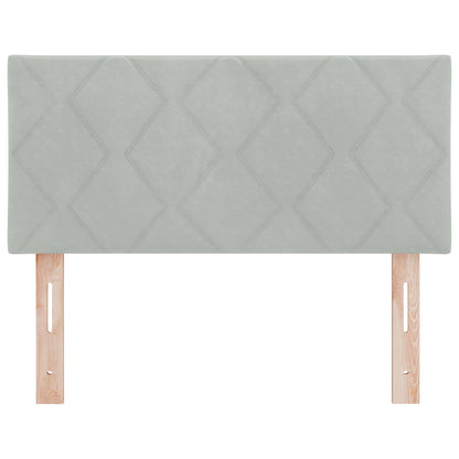 vidaXL LED Kopfteil Hellgrau 90 cm Kunstleder