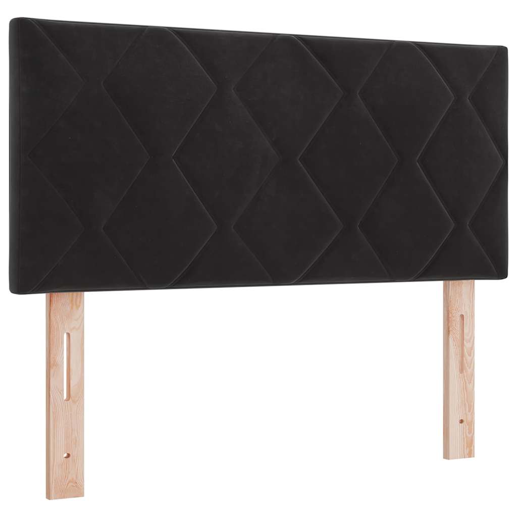vidaXL LED Kopfteil Schwarz 90 cm Kunstleder