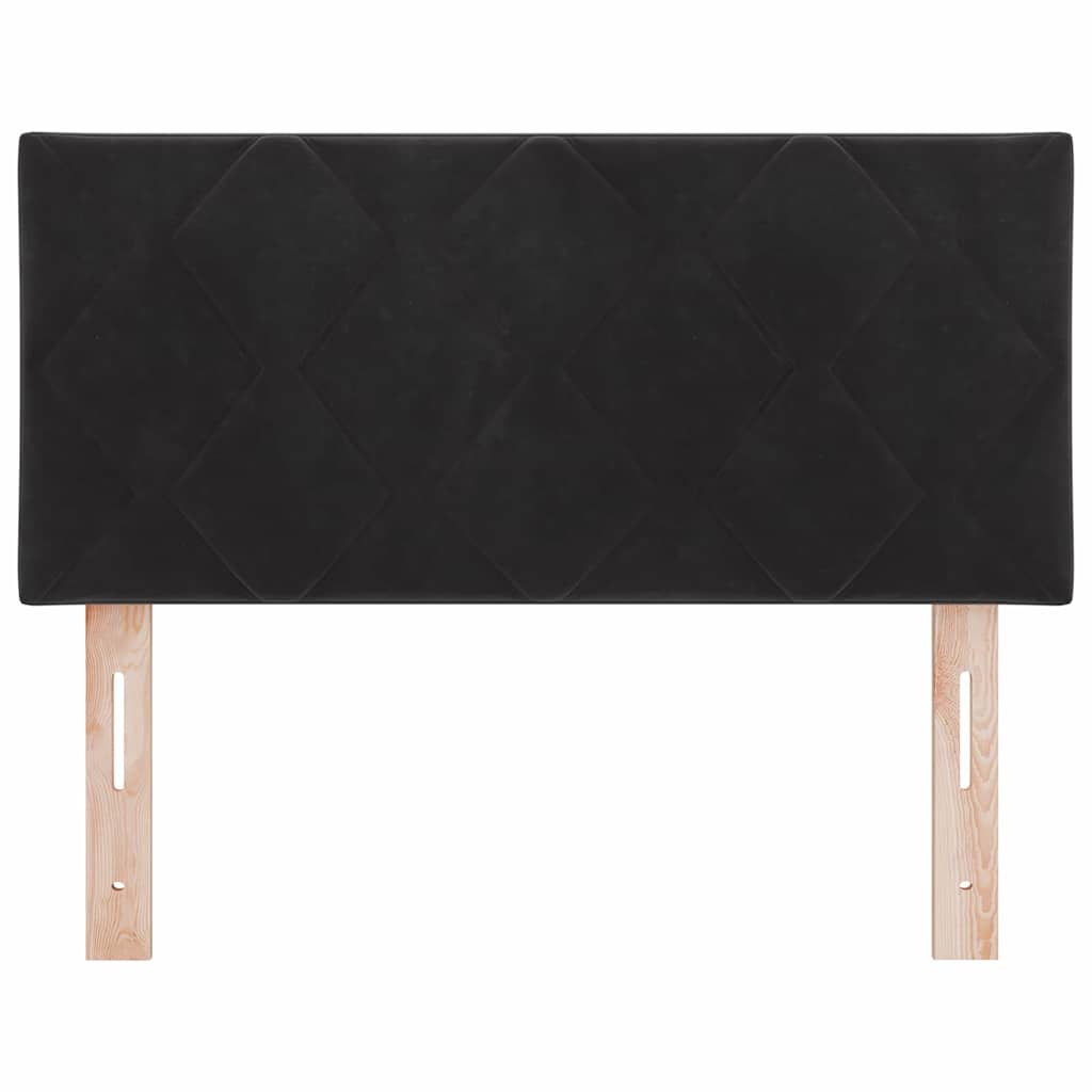 vidaXL LED Kopfteil Schwarz 90 cm Kunstleder