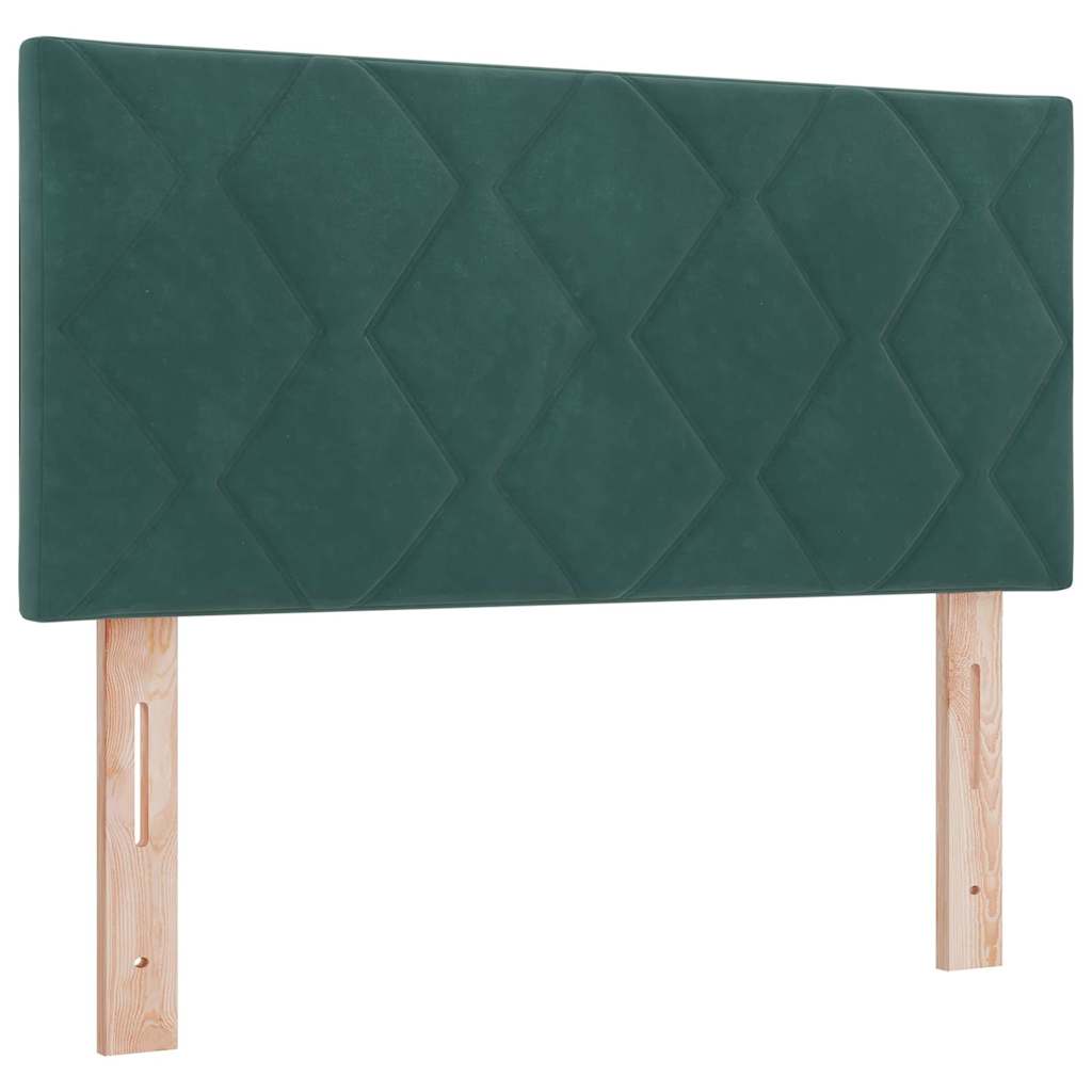 vidaXL LED Kopfteil Dunkelgrün 90 cm Kunstleder