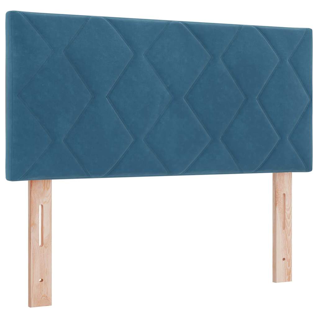 vidaXL LED Kopfteil Dunkelblau 90 cm Kunstleder