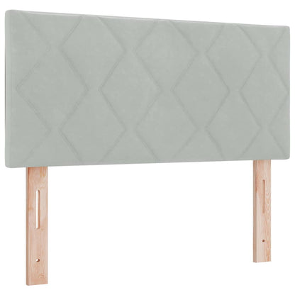 vidaXL LED Kopfteil Hellgrau 100 cm Kunstleder