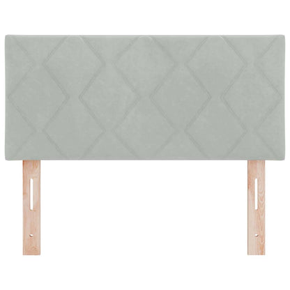 vidaXL LED Kopfteil Hellgrau 100 cm Kunstleder