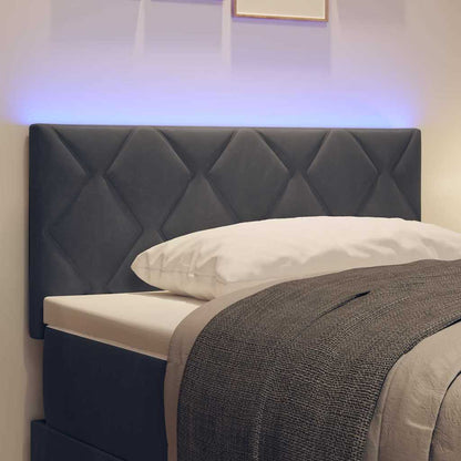 vidaXL LED Kopfteil Dunkelgrau 100 cm Kunstleder