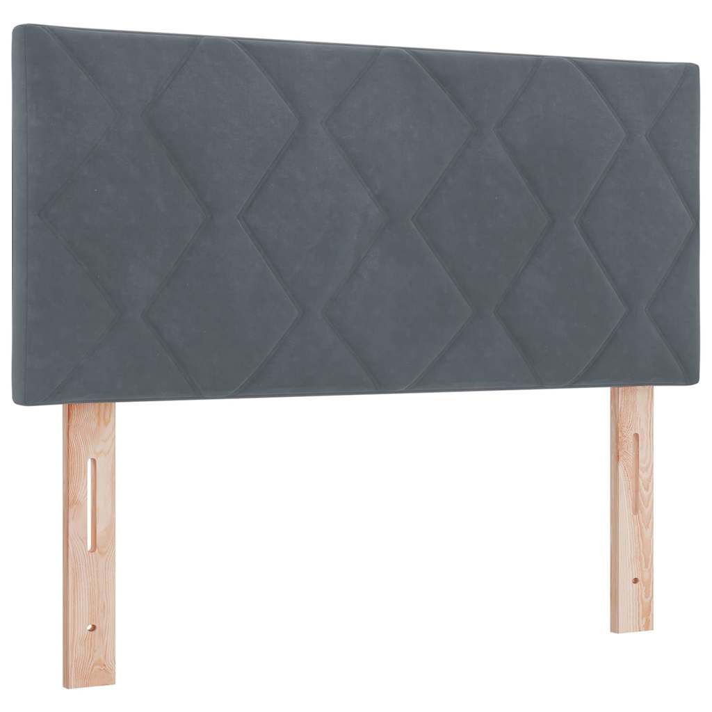 vidaXL LED Kopfteil Dunkelgrau 100 cm Kunstleder