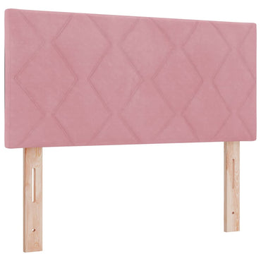 vidaXL LED Kopfteil Rosa 100 cm Kunstleder