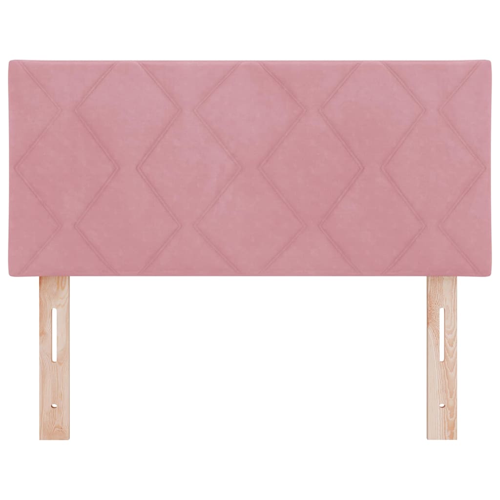 vidaXL LED Kopfteil Rosa 100 cm Kunstleder