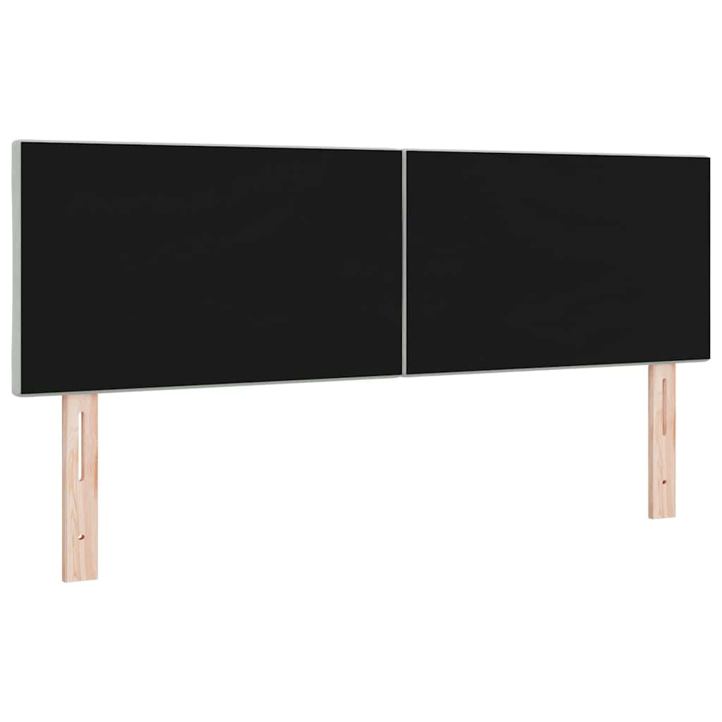 vidaXL LED Kopfteil Hellgrau 144 cm Kunstleder