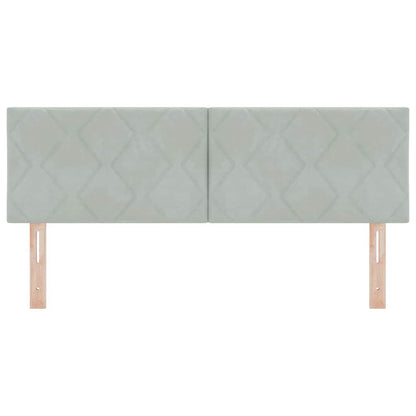 vidaXL LED Kopfteil Hellgrau 144 cm Kunstleder