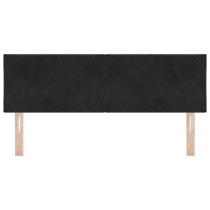 vidaXL LED Kopfteil Schwarz 144 cm Kunstleder