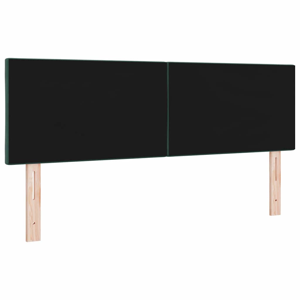 LED Kopfteil Dunkelgrün 144 cm Kunstleder