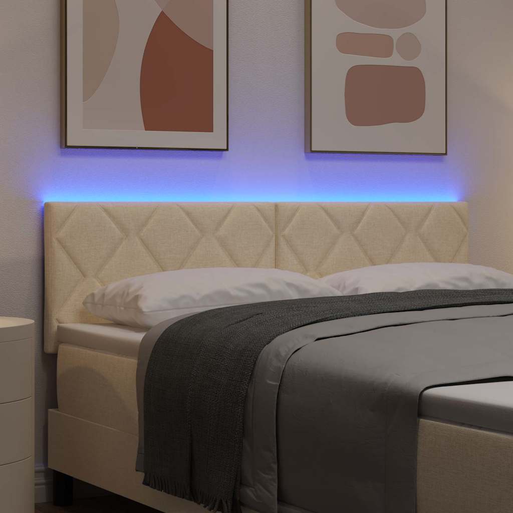 vidaXL Kopfteil Creme 160 cm Stoff